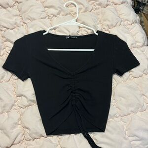 Zara scrunch top
